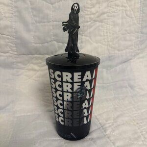 Scream 6 VI Ghost Face AMC CUP, Topper and Lid Raised Knife, no straw